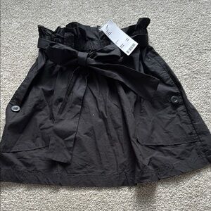 Black Women's Skirt with Bow Detail